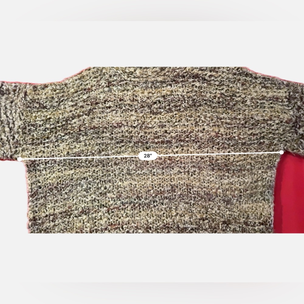 Cozy Multi Beige and Brown Colored Hand Knitted Pullover Sweater - Picture 5 of 9